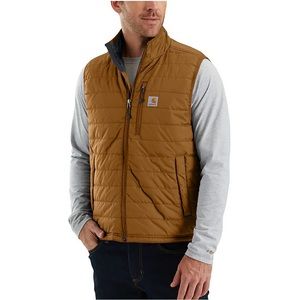 NWT CARHARTT MEN'S RAIN DEFENDER® INSULATED VEST - RELAXED FIT, BROWN XL